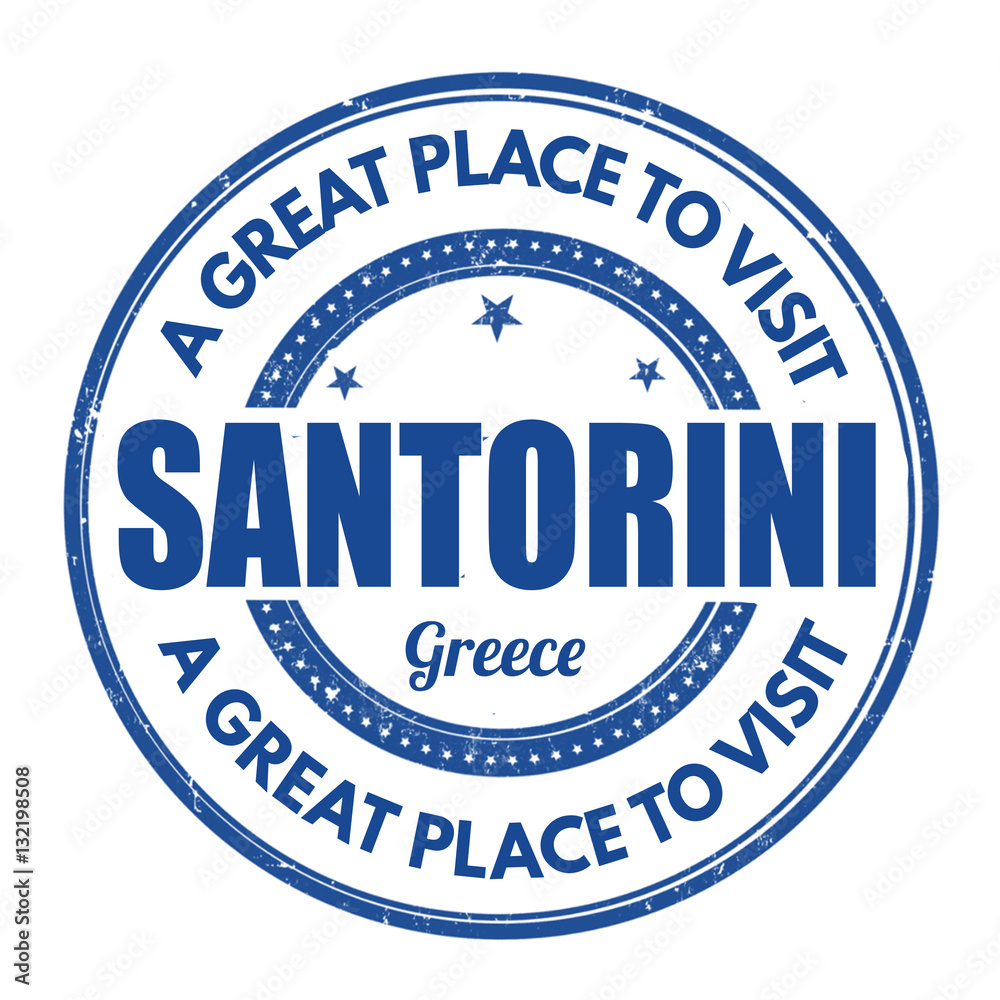 Santorini sign or stamp Santorini sign or stamp