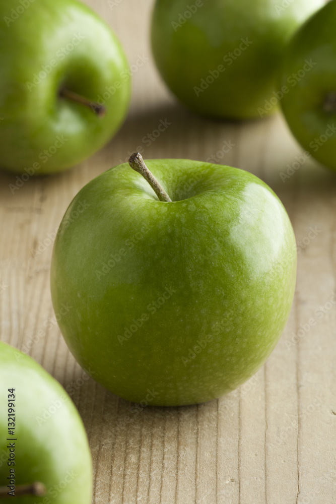 Fresh green apples