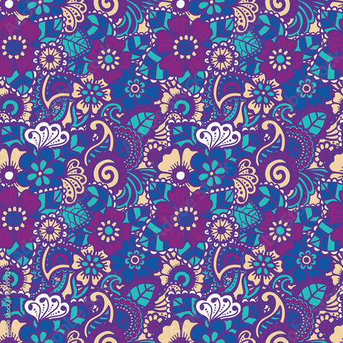 Paisley seamless colorful pattern