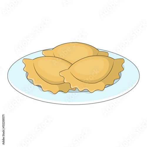 Empanadas, meat pie icon. Cartoon illustration of Empanadas, meat pie vector icon for web