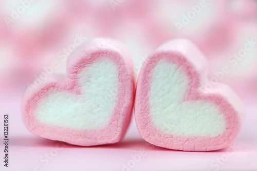 Heart shape marshmallow