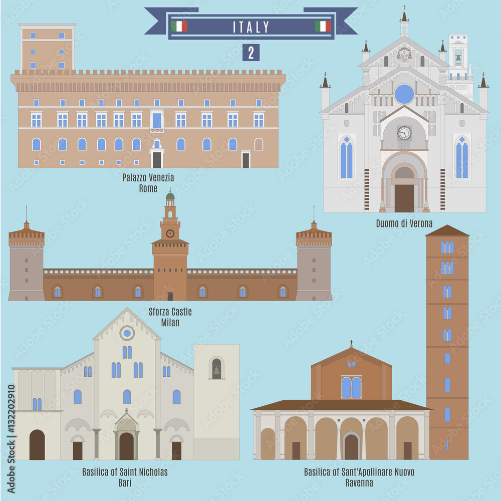Obraz premium Famous Places in Italy