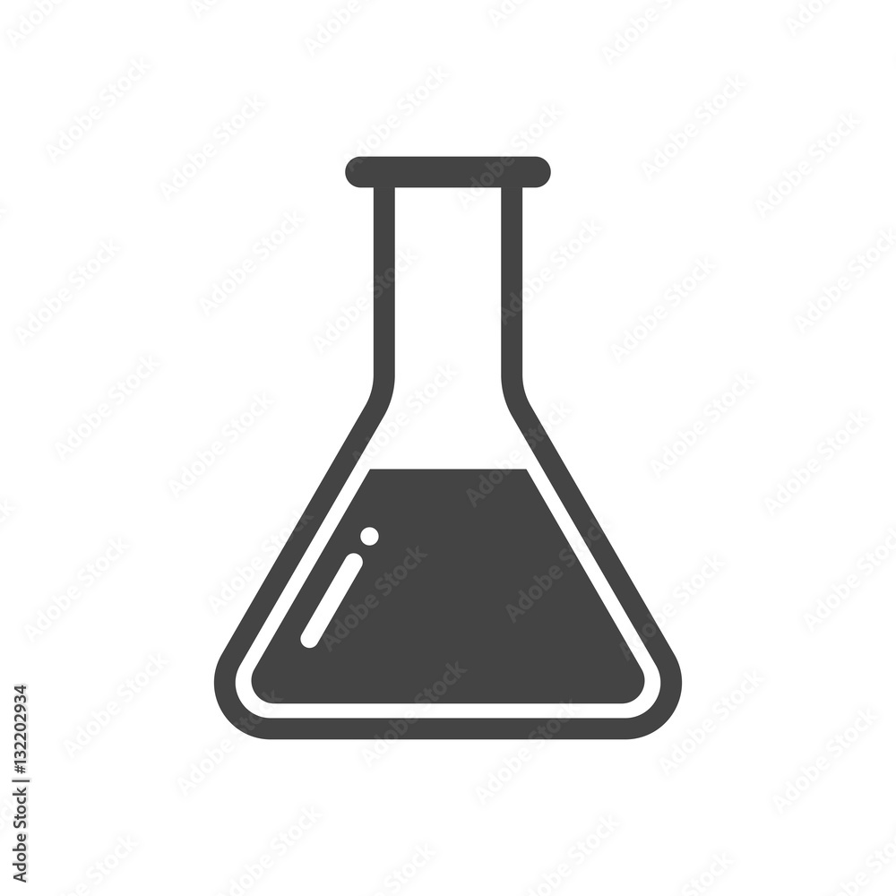 Chemical test tube pictogram icon. Laboratory glassware or beaker equipment isolated on white background. Experiment flasks. Trendy modern vector symbol. Simple flat illustration Chemical test tube pictogram icon. Laboratory glassware or beaker equipment isolated on white background. Experiment flasks. Trendy modern vector symbol. Simple flat illustration