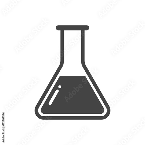 Chemical test tube pictogram icon. Laboratory glassware or beaker equipment isolated on white background. Experiment flasks. Trendy modern vector symbol. Simple flat illustration