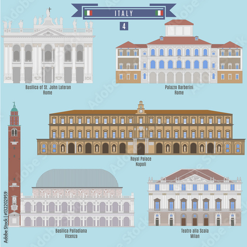 Canvas Print Famous Places in Italy