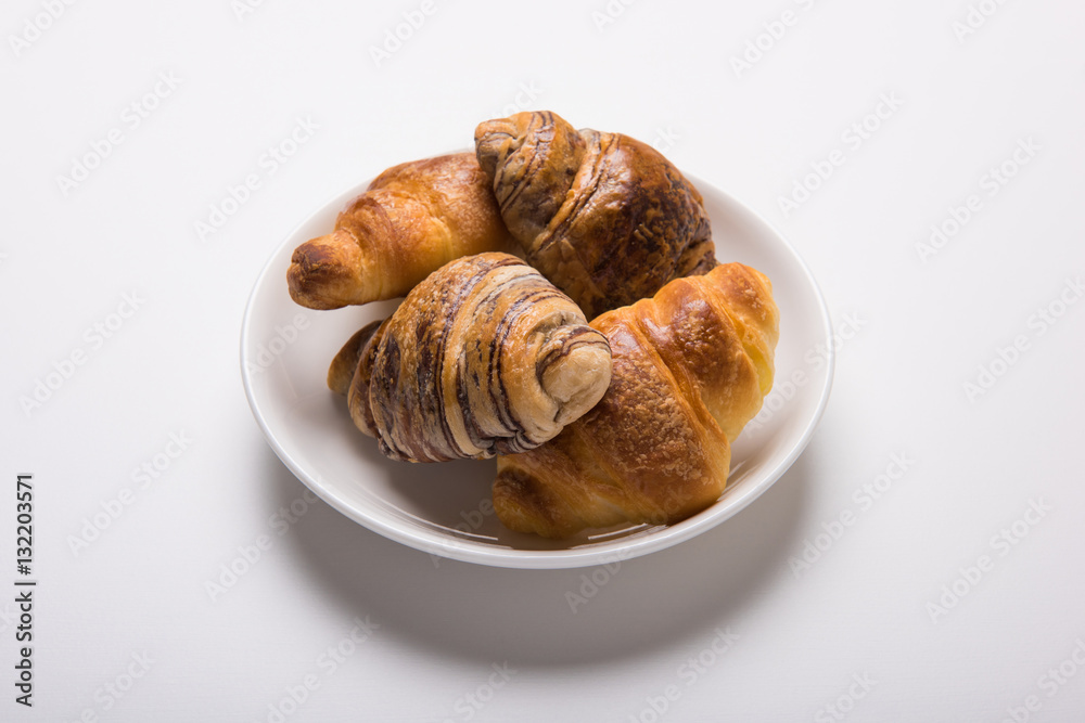 Japanese plain croissant and chocolate croissant Japanese plain croissant and chocolate croissant
