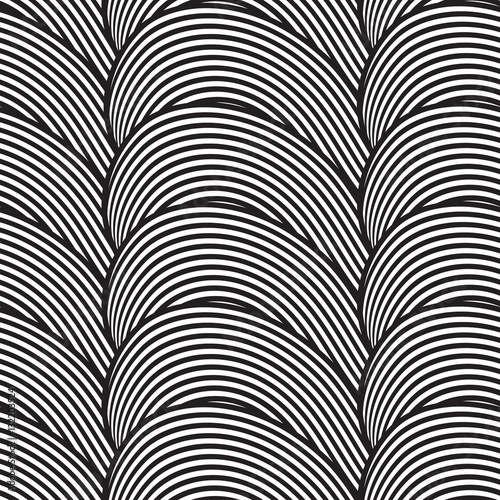 seamless background with black and white waves