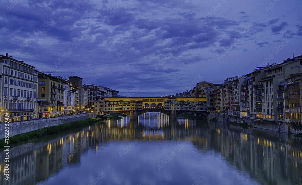 Ponte Vecchio at night, Florence, Italy