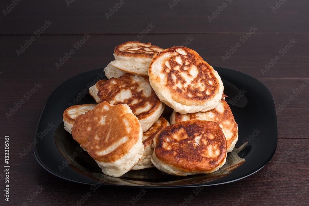 some pancakes on the plate