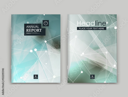 Abstract polygonal composition. Text frame surface. Green a4 brochure cover design. Title sheet model set. White space star ray icon. Modern vector front page. Ad banner form texture. Flier fiber font