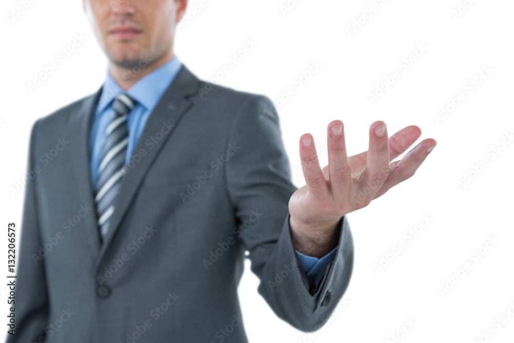Close-up of businessman gesturing Close-up of businessman gesturing