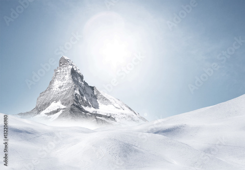 Canvas Print Matterhorn im winter