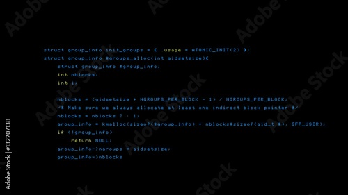 Hacker code running down a computer screen terminal