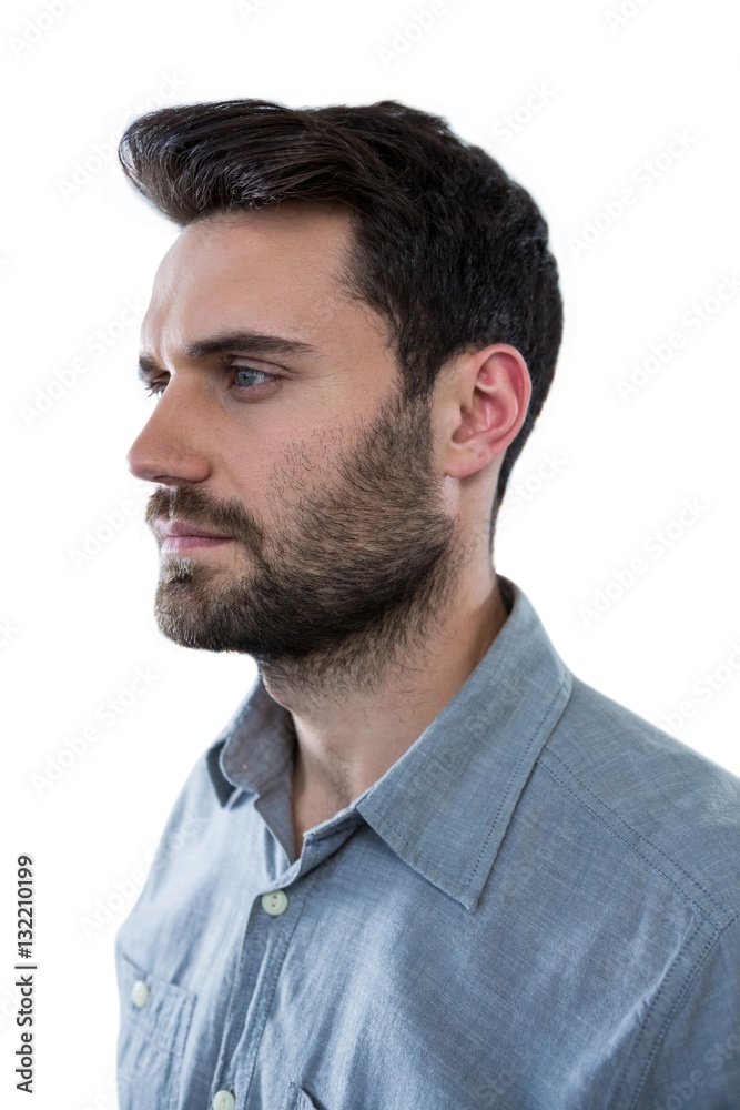 Fototapeta premium Handsome man against white background
