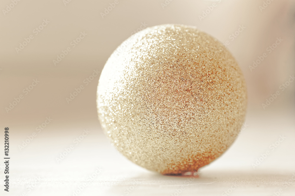 Golden glitter Christmas ball. Luxurious xmas shine sphere. Golden glitter Christmas ball. Luxurious xmas shine sphere.