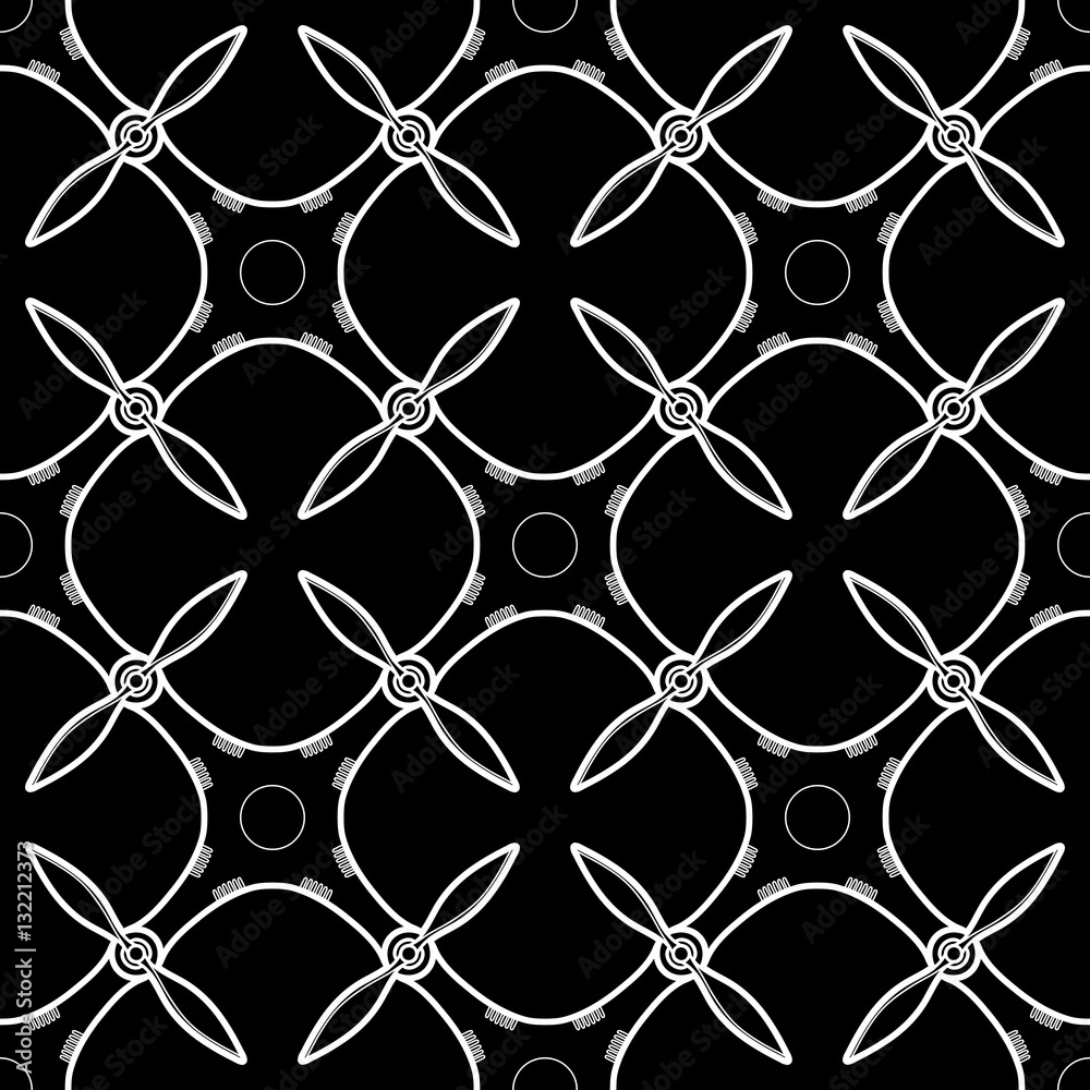 Fototapeta premium Graphic drones pattern