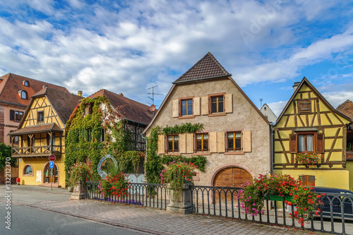 street in Bergheim, Alsace, France