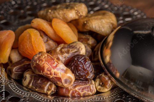 Ramadan Dates and Dried Fruits Iftar Plate with cover