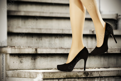 woman legs and heels 