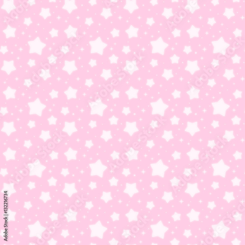 ファンシーでかわいい 星とキラキラの幻想的なパステルカラーシームレスパターン ピンク Stock イラスト Adobe Stock