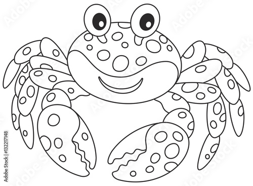 small crab friendly smiling