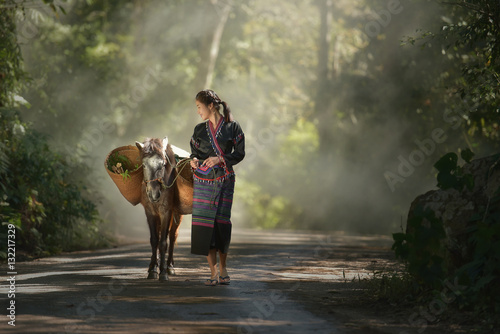 Canvas Print Young ethnic Lao