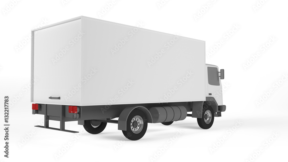 Mockup of truck on white background. Mockup of lorry on white background. Mockup of truck on white background. Mockup of lorry on white background.