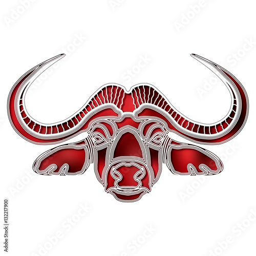 Bright bull portrait, zodiac Taurus sign