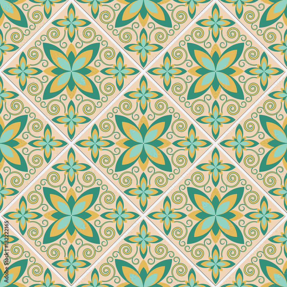Tile decorative pattern ornament. Tile decorative pattern ornament.