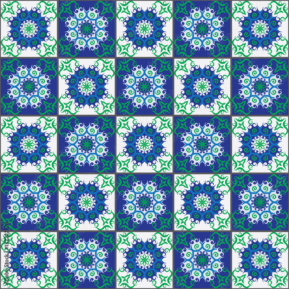 Tile decorative pattern ornament. Tile decorative pattern ornament.