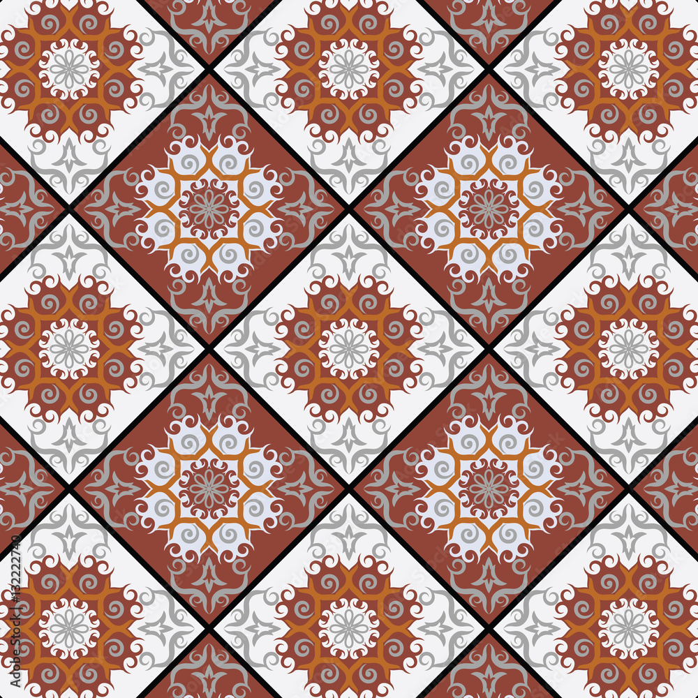 Tile decorative pattern ornament.