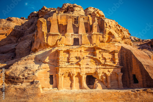  ancient tombs in Petra, Wadi Rum. Jordan