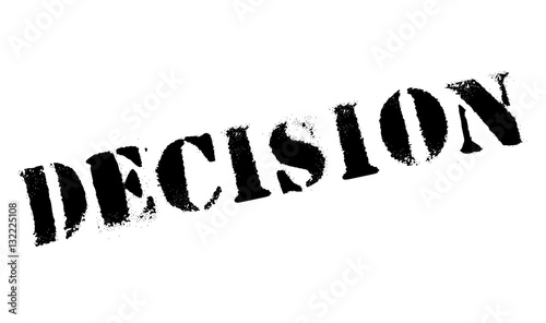 Decision rubber stamp. Grunge design with dust scratches. Effects can be easily removed for a clean, crisp look. Color is easily changed.