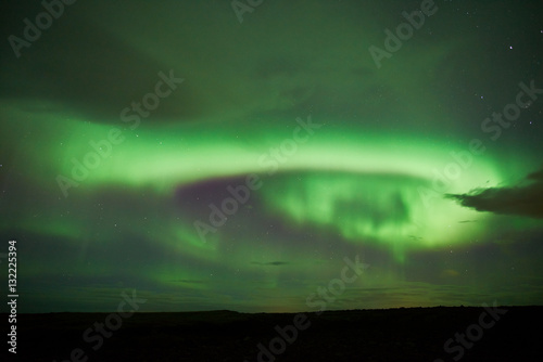 Beautiful aurora dancing over Snaefellsnes National Park-Iceland  image noise due high ISO