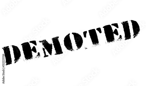 Demoted rubber stamp. Grunge design with dust scratches. Effects can be easily removed for a clean, crisp look. Color is easily changed.