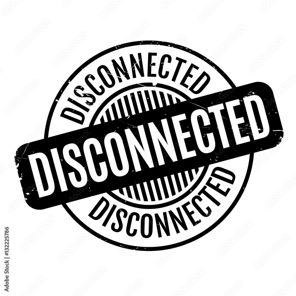 Disconnected rubber stamp. Grunge design with dust scratches. Effects can be easily removed for a clean, crisp look. Color is easily changed. Disconnected rubber stamp. Grunge design with dust scratches. Effects can be easily removed for a clean, crisp look. Color is easily changed.