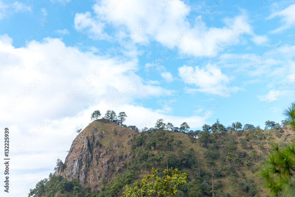 Mountain landscape with cloud sky Mountain landscape with cloud sky