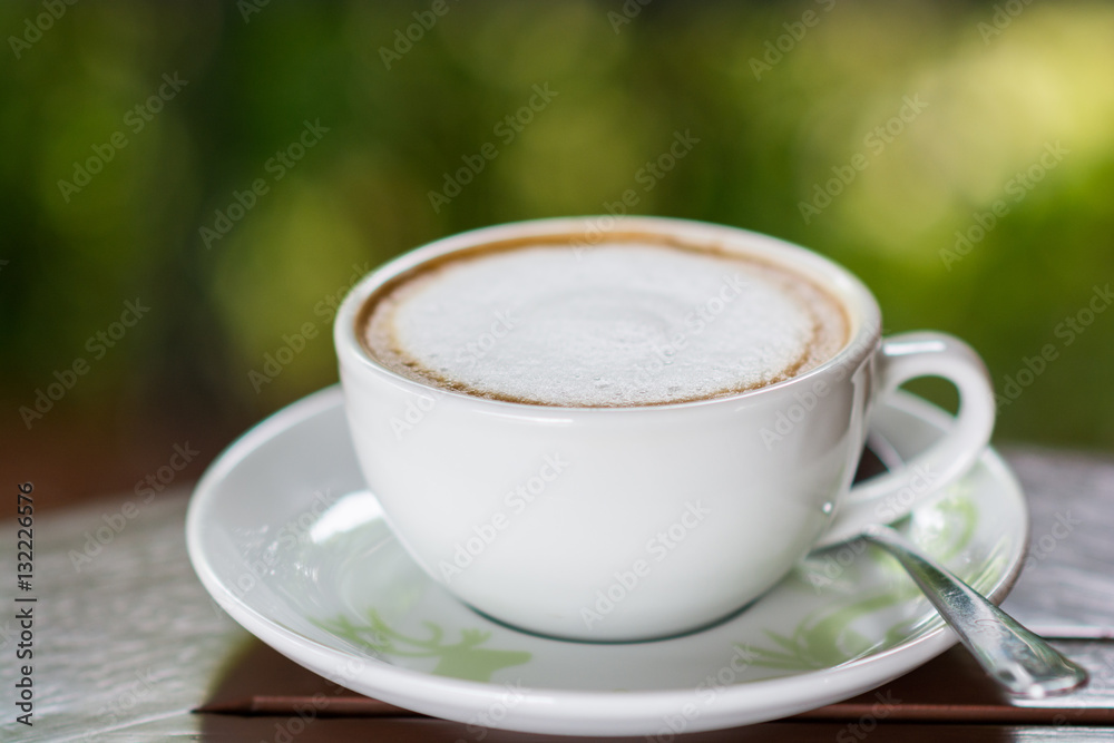 Coffee cup with bokeh background Coffee cup with bokeh background