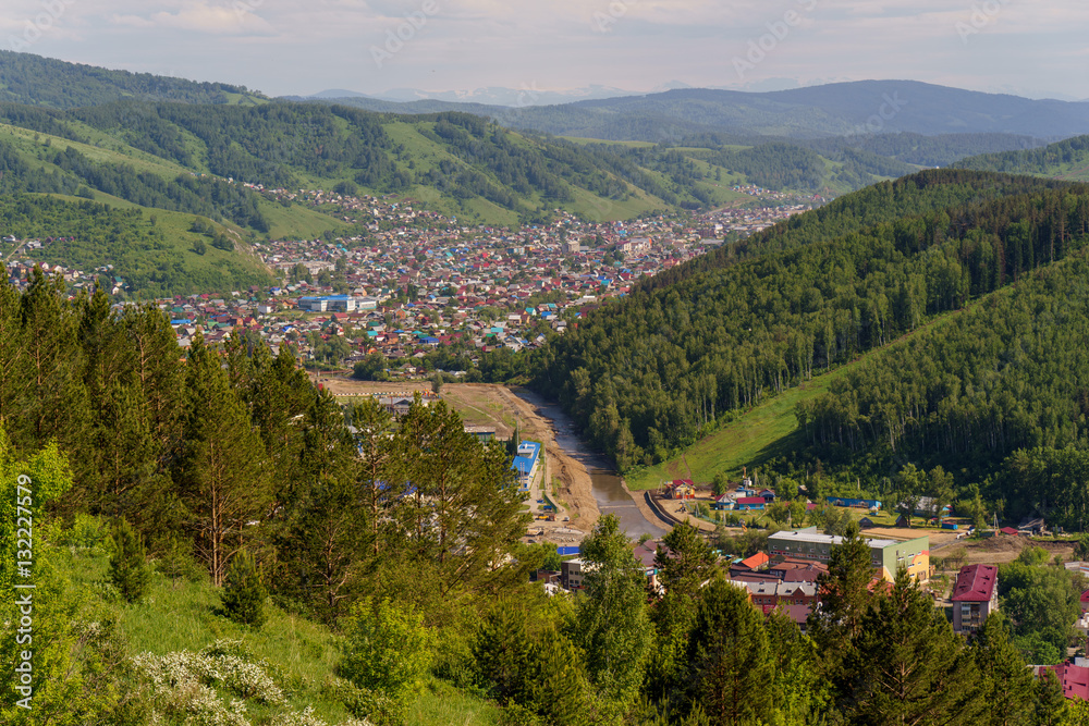 Mountains and City of Gorno-Altaysk