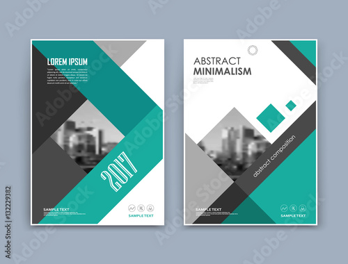 Abstract a4 brochure cover design. Text frame surface. Urban city view font. Black, white, green title sheet model. Creative vector front page. Ad banner texture. Square, line figure icon. Flyer