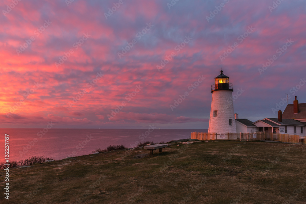 Pemaquid Lighthouse in epic sunrise