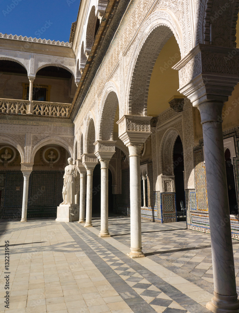 Courtyard of Casa de Pilatos Seville, Spain, 16th century