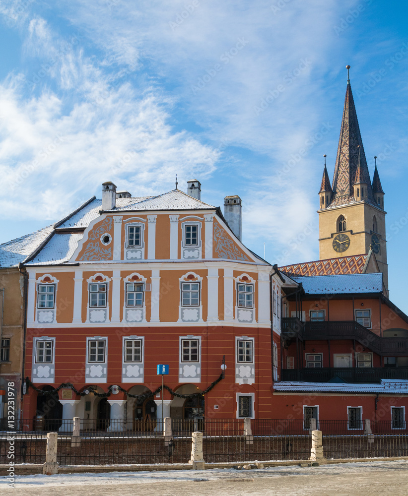 Obraz premium Sebiu elegante città della Transilvania