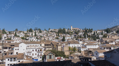 View of the historical city of Albaicin Granada, Spain