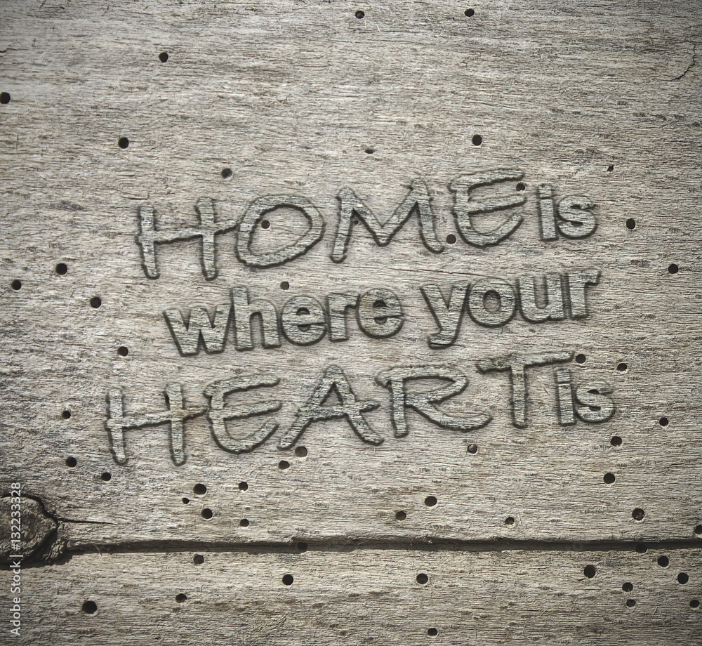 Home is where your heart is - Typo - Holzschild HW Home is where your heart is - Typo - Holzschild HW