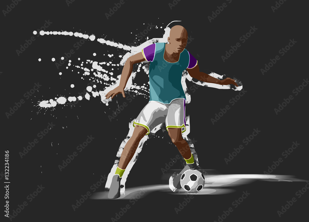Soccer player, 3d rendering