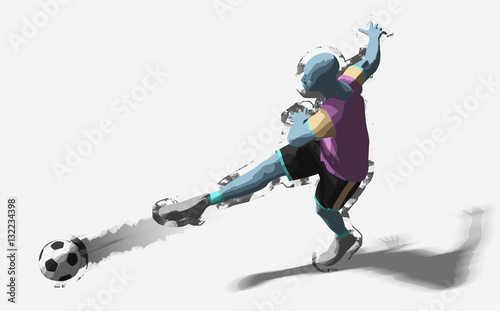Soccer player, 3d rendering