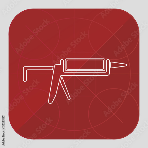silicone gun vector icon