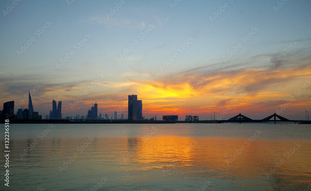 Bahrain skyline and beautiful cloud