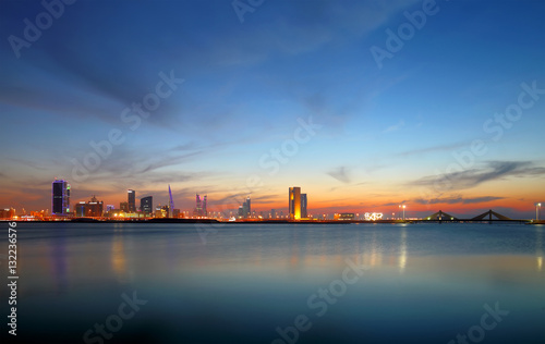  Bahrain skyline at blue hours